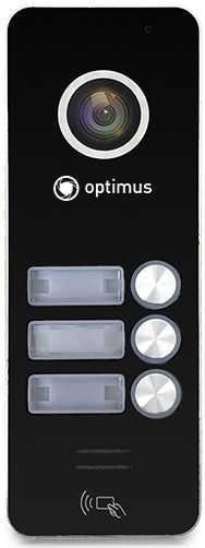 Optimus DSH-1080/3 черная Цветные вызывные панели многоабонентные фото, изображение