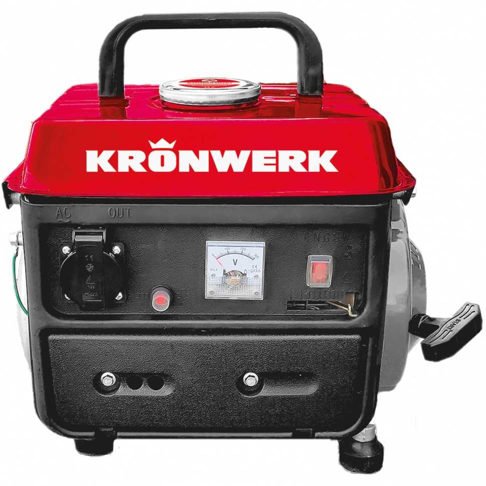 Генератор бензиновый LK-950, 0.8 кВт, 230 В, 2-х тактный двигатель, 4 л, ручной стартер Kronwerk Генераторы бензиновые фото, изображение